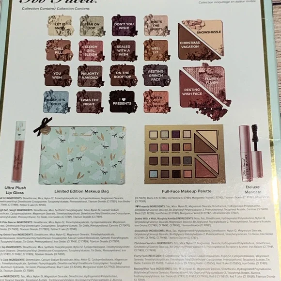 NIB Too Faced Christmas Dreams Beauty Daydreamer